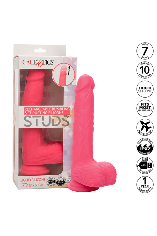 CALEXOTICS - STUDS VIBRATORE REALISTICO 10 VIBRAZIONI ROSA