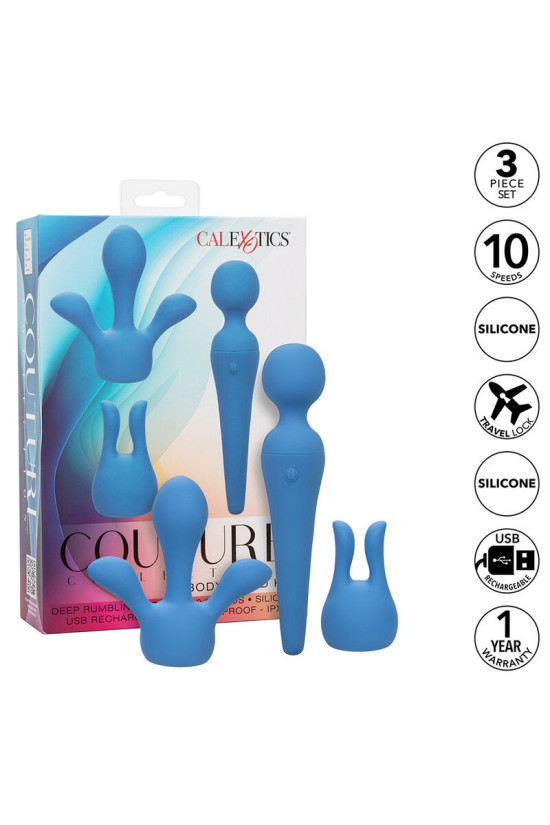 CALEXOTICS - COUTURE KIT VIBRATORE WAND 10 VIBRAZIONI BLU