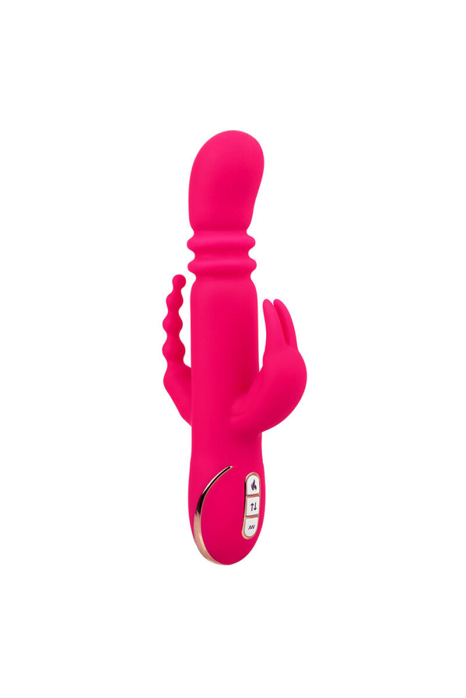 CALEXOTICS - JACK FANTASY VIBRATORE TRIPLO RISCALDATO ROSA CONIGLIO