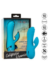 CALEXOTICS - SUNSET BEACH SEDUCER VIBRATORE E STIMOLATORE 10 FUNZIONI BLU