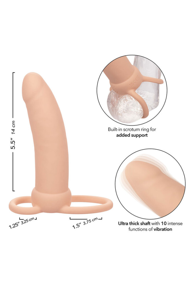 CALEXOTICS - MAXX THICK DUAL PENETRATOR 10 VIBRAZIONI CARNE