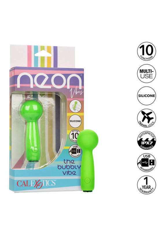 CALEXOTICS - NEON VIBES BUBBLY VIBE IL MINI MASSAGGIATORE 10 VIBRAZIONI VERDE