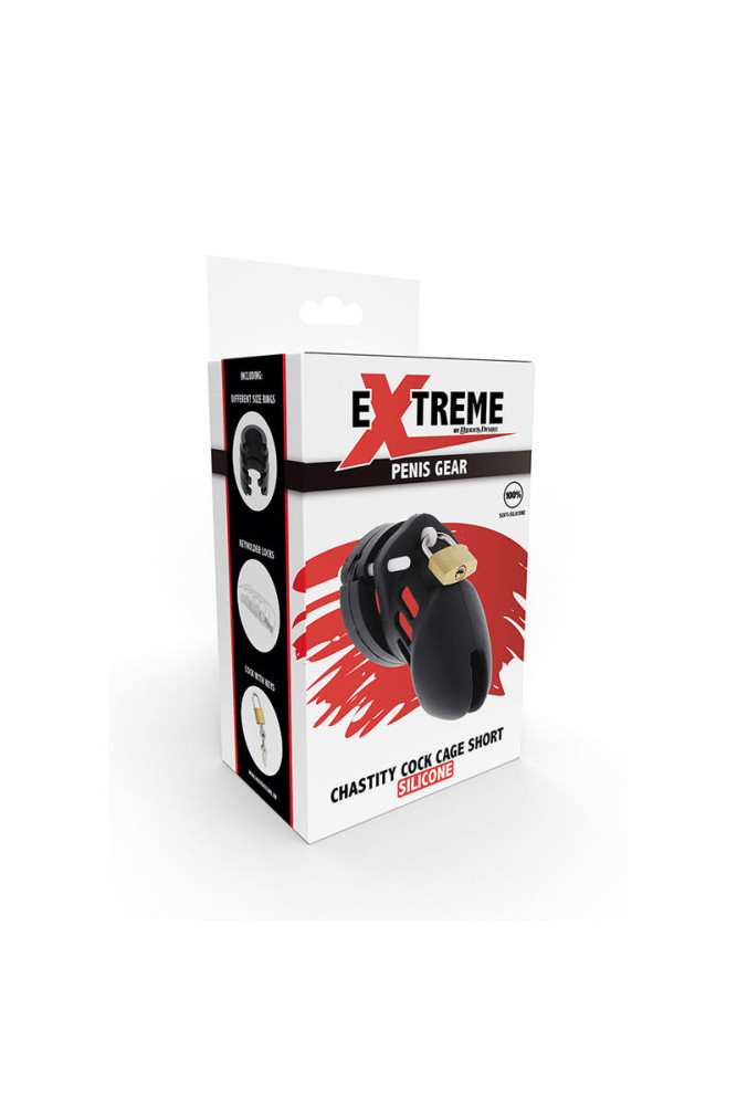 HIDDEN DESIRE - EXTREME GABBIA PER CAZZO IN SILICONE TAGLIA S NERA