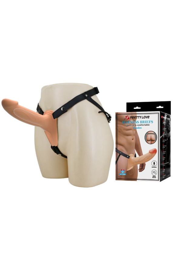 PRETTY LOVE - LANDON STRAP-ON VIBRANTE PELLE CHIARA