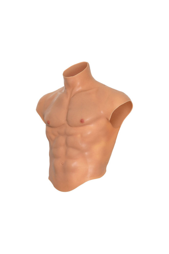 DESIDERIO NASCOSTO - MAGLIETTA ALTER EGO IN SILICONE CON TORSO MASCHILE E ADDOMINALI IN CARNE