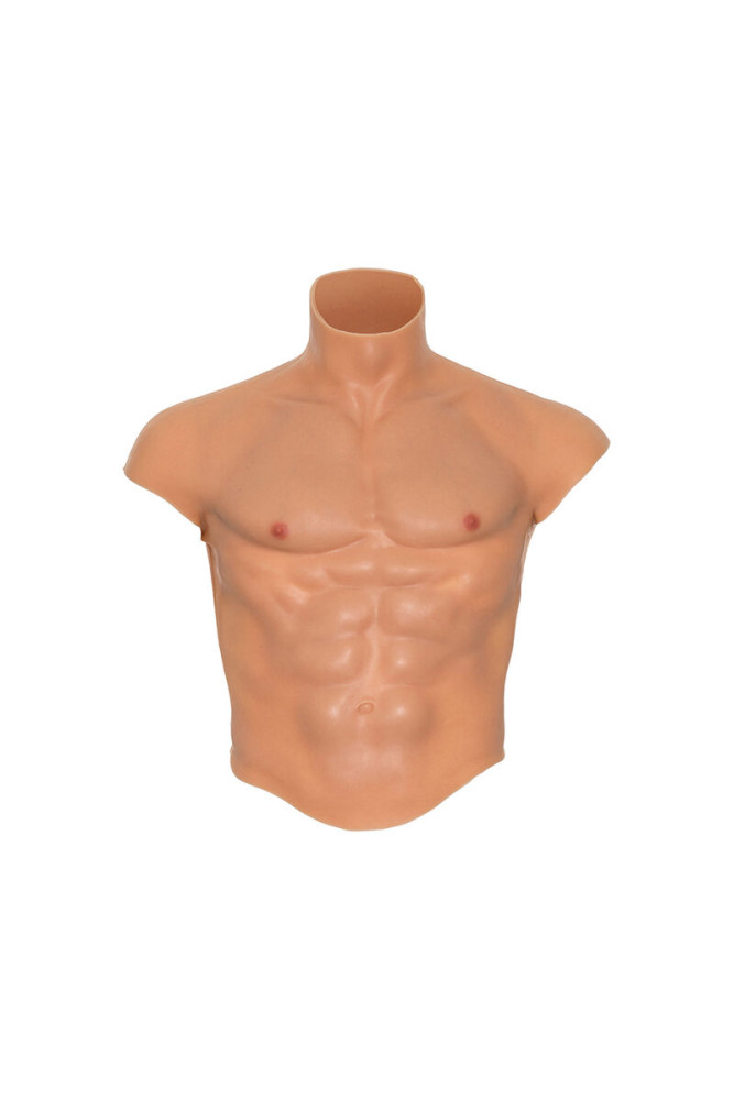 DESIDERIO NASCOSTO - MAGLIETTA ALTER EGO IN SILICONE CON TORSO MASCHILE E ADDOMINALI IN CARNE