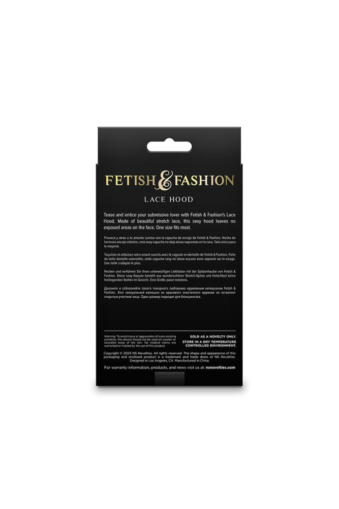 NS NOVELTIES - FETISH & FASHION CAPPUCCIO IN PIZZO NERO