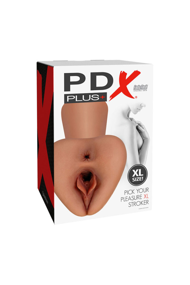 PDX PLUS - PICK YOUR PLEASURE  XL REALISTICO STROKER MARRONE