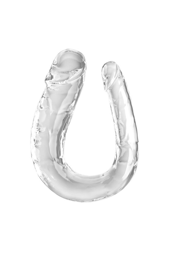 KING COCK - DOUBLE TROUBLE DOPPIO TROUBLE 44 CM TRASPARENTE