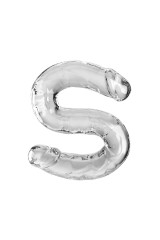 KING COCK - DOUBLE TROUBLE DOPPIO TROUBLE 46 CM TRASPARENTE