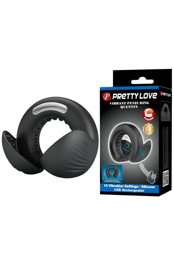 PRETTY LOVE - QUENTIN ANELLO PER PENE CON STIMOLATORE TESTICOLARE