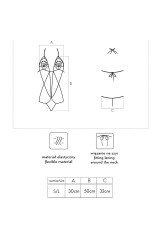 LIVCO CORSETTI FASHION - LUISINA LC 20217 BODY NERO TAGLIA UNICA