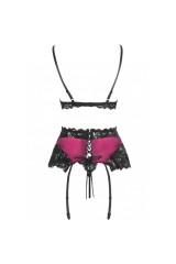 LIVCO CORSETTI FASHION - NAHIR LC 20214 REGGISENO + SLIP + CINTURA S/M