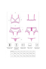 LIVCO CORSETTI FASHION - NAHIR LC 20214 REGGISENO + SLIP + CINTURA L/XL