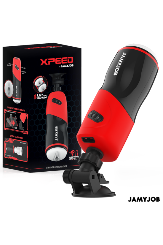 JAMYJOB - MASTURBATORE VAGINALE AUTOMATICO XPEED 5 MODALITÀ DI SPINTA ED EFFETTO SONORO