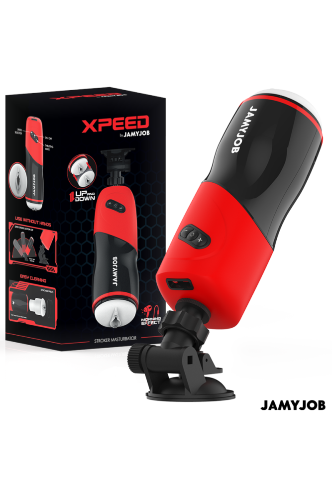 JAMYJOB - MASTURBATORE VAGINALE AUTOMATICO XPEED 5 MODALITÀ DI SPINTA ED EFFETTO SONORO
