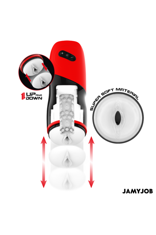 JAMYJOB - MASTURBATORE VAGINALE AUTOMATICO XPEED 5 MODALITÀ DI SPINTA ED EFFETTO SONORO