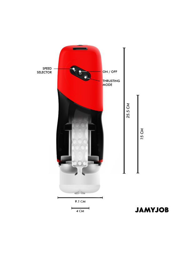 JAMYJOB - MASTURBATORE VAGINALE AUTOMATICO XPEED 5 MODALITÀ DI SPINTA ED EFFETTO SONORO