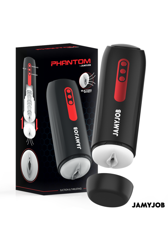 JAMYJOB - MASTURBATORE VAGINALE AUTOMATICO PHANTOM 5 MODALITÀ DI ASPIRAZIONE E SPINTA