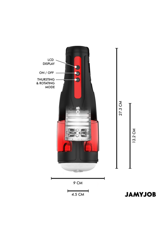 JAMYJOB - MASTURBATORE VAGINA AUTOMATICO CYCLONE 10 MODALITÀ DI ROTAZIONE E SPINTA