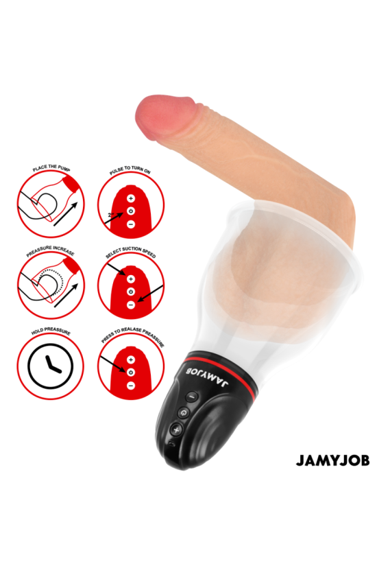 JAMYJOB - POMPA AUTOMATICA PER TESTICOLI XPAND LITE 3 LIVELLI DI ASPIRAZIONE GRIGIA