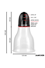JAMYJOB - POMPA AUTOMATICA PER TESTICOLI XPAND LITE 3 LIVELLI DI ASPIRAZIONE GRIGIA