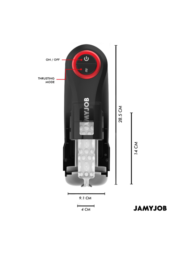 JAMYJOB - MASTURBATORE VAGINALE AUTOMATICO A GRAVITÀ 5 MODALITÀ DI ASPIRAZIONE