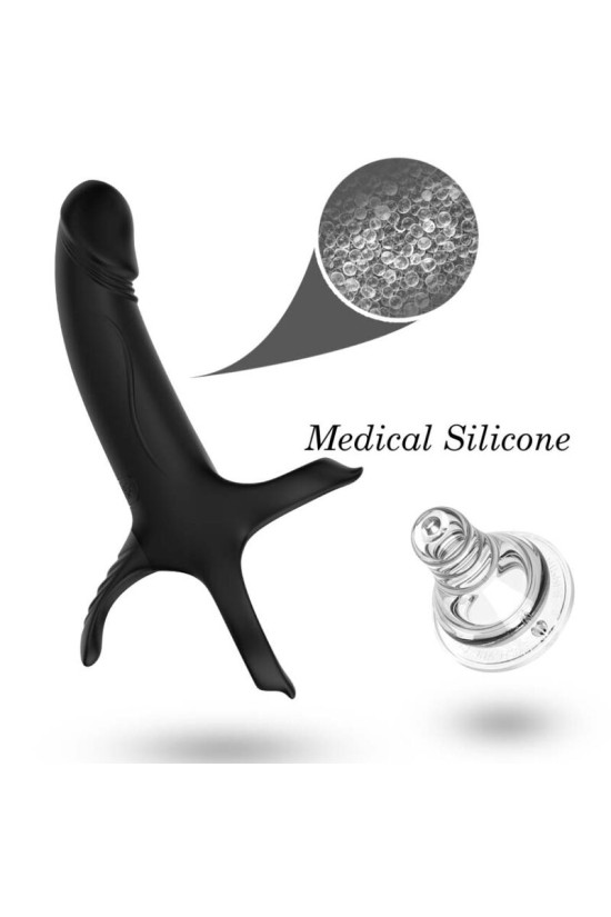 ARMONY - DILDO CON ANELLO E VIBRATORE NERO