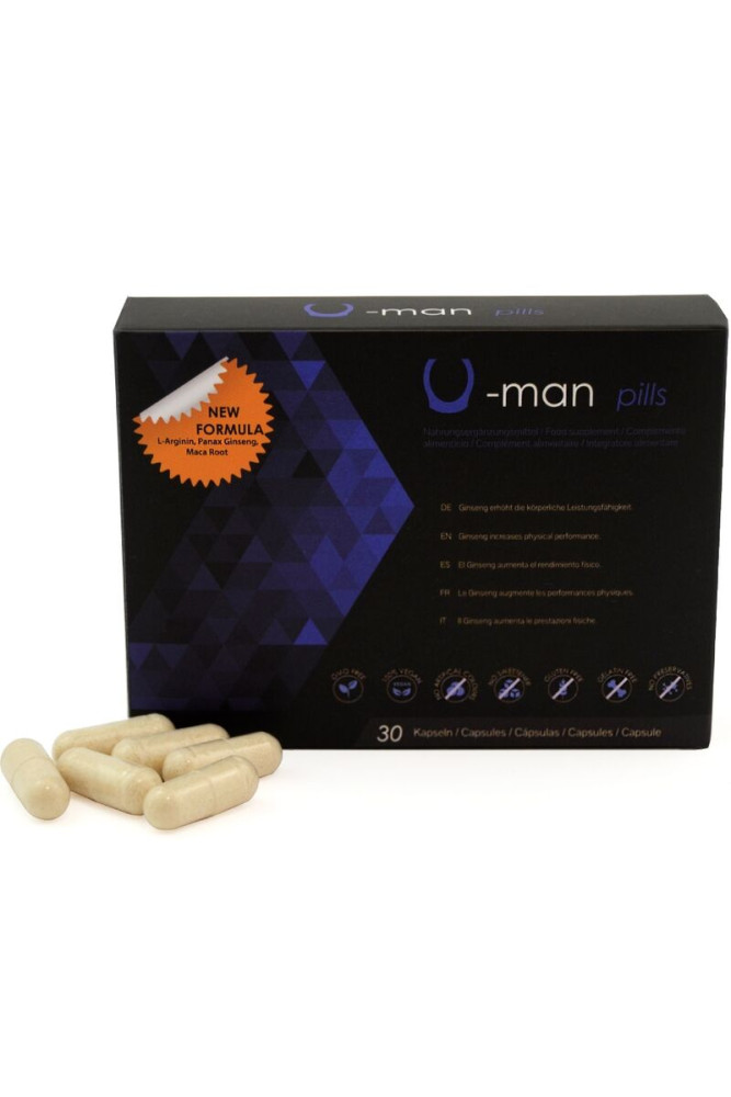 500 COSMETICS - U-MAN AUMENTA LE DIMENSIONI DEL PENE E LA POTENZA SESSUALE - 30 CAPSULE