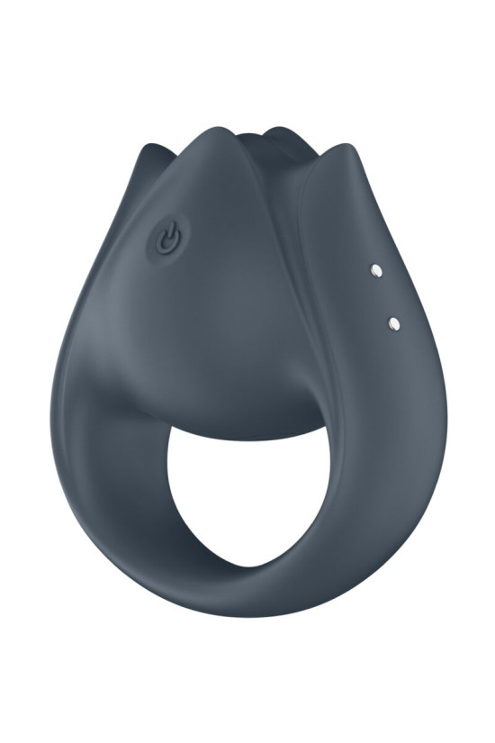 SATISFYER - PERFECT PAIR 2 MULTIVIBRATORE 2 IN 1 ANELLO PER PENE E STIMOLATORE PER DITA GRIGIO