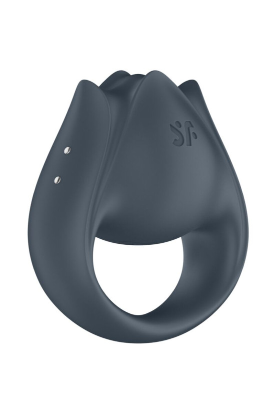 SATISFYER - PERFECT PAIR 2 MULTIVIBRATORE 2 IN 1 ANELLO PER PENE E STIMOLATORE PER DITA GRIGIO
