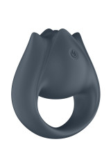 SATISFYER - PERFECT PAIR 2 MULTIVIBRATORE 2 IN 1 ANELLO PER PENE E STIMOLATORE PER DITA GRIGIO