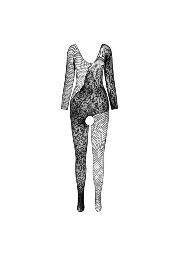 PASSION - BS 107 BODYSTOCKING NERO TAGLIA UNICA