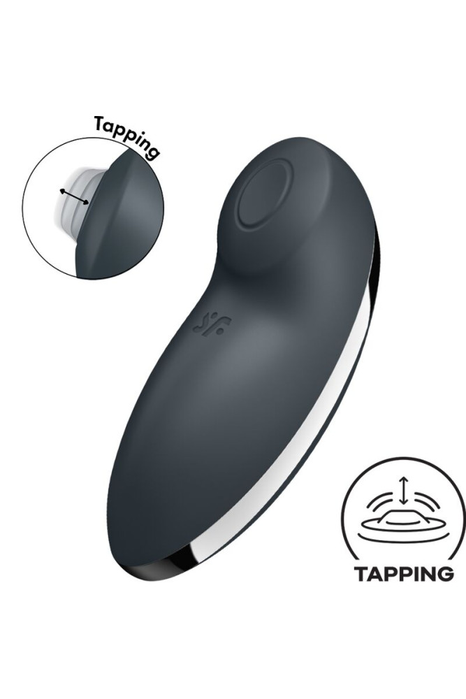 SATISFYER - TAP & CLIMAX 2 VIBRATORE E STIMOLATORE GRIGIO