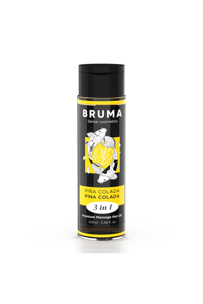 BRUMA - OLIO DA MASSAGGIO PREMIUM EFFETTO CALORE SAPORE PINA COLADA 3 IN 1 - 100 ML