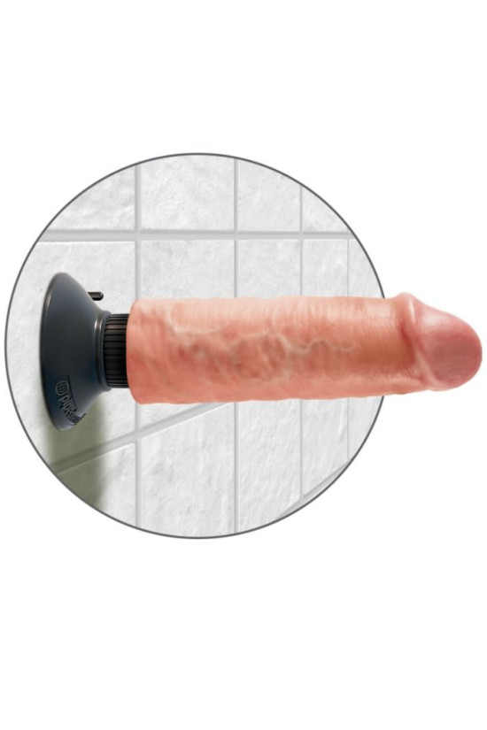 KING COCK - DILDO VIBRATORE 15.24 CM NATURALE