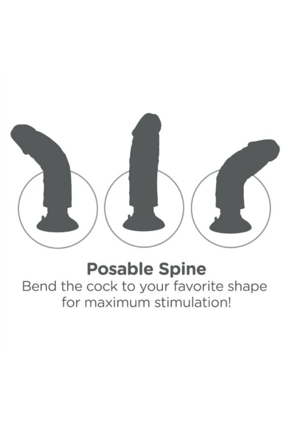 KING COCK - DILDO VIBRATORE 20.32 CM NATURALE