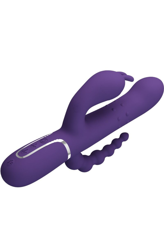 PRETTY LOVE - CAMMY VIBRATORE TRIPLO MULTIFUNZIONE 4 IN 1 VIOLA