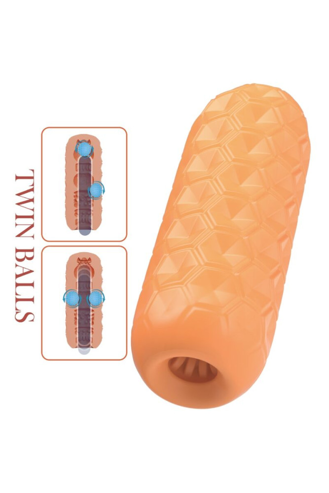 PRETTY LOVE - MASTURBATORE MASCHILE A GEMELLE ARANCIONE