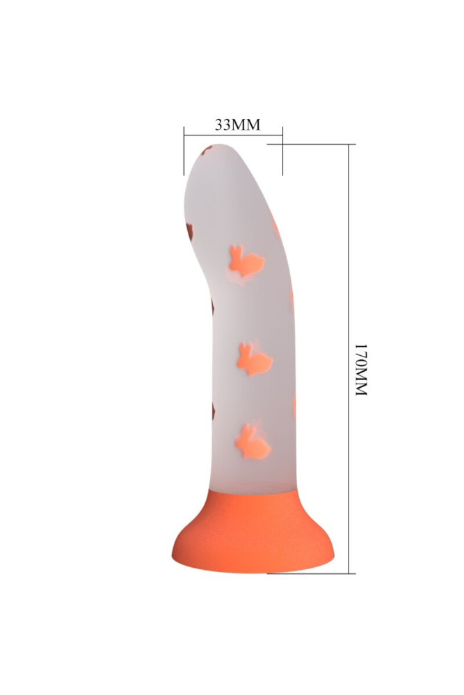 PRETTY LOVE - DILDO MAGICO NIGHTFALL SENZA VIBRAZIONI ARANCIO LUMINOSO