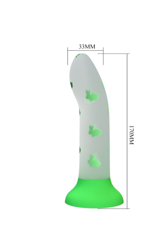 PRETTY LOVE - DILDO MAGICO NIGHTFALL SENZA VIBRAZIONI VERDE LUMINOSO