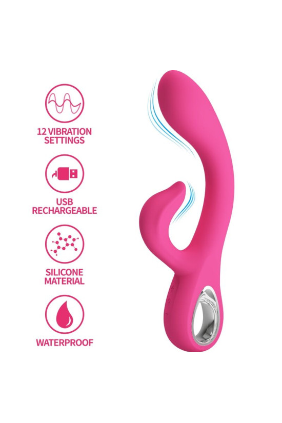 PRETTY LOVE - VIBRATORE FRITZ RABBIT 12 VIBRAZIONI ROSA