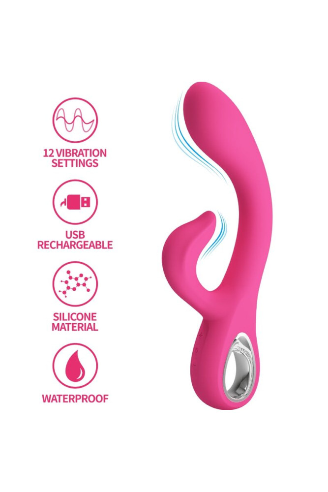 PRETTY LOVE - VIBRATORE FRITZ RABBIT 12 VIBRAZIONI ROSA