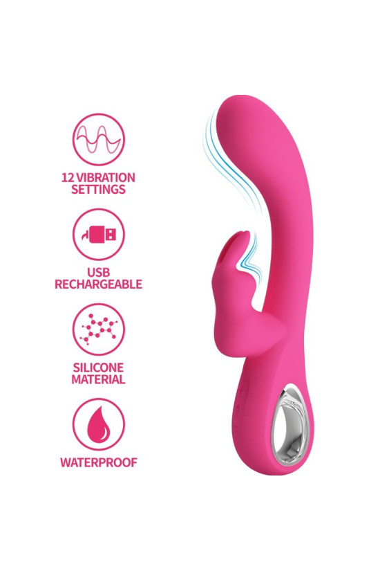 PRETTY LOVE - VIBRATORE NOVAK RABBIT 12 VIBRAZIONI ROSA