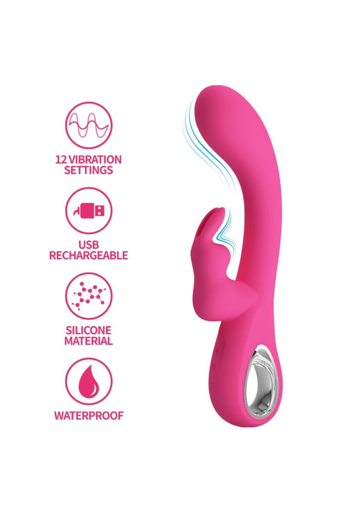 PRETTY LOVE - VIBRATORE NOVAK RABBIT 12 VIBRAZIONI ROSA