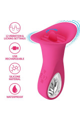 PRETTY LOVE - CLYDE VIBRATORE ORALE LINGUA VIBRANTE 12 VIBRAZIONI ROSA