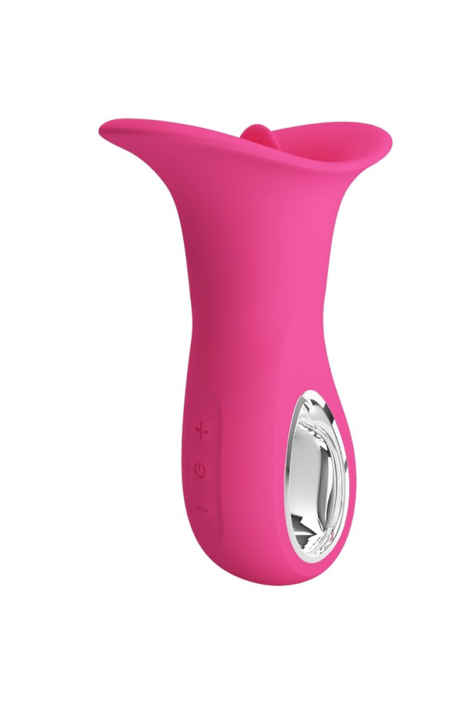 PRETTY LOVE - CLYDE VIBRATORE ORALE LINGUA VIBRANTE 12 VIBRAZIONI ROSA