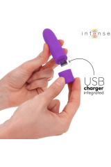 INTENSE - SYMONE BULLET VIBRANTE RICARICABILE USB 8 VIBRAZIONI VIOLA 10 X 2