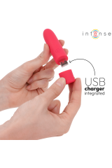 INTENSE - SYMONE PROIETTILE VIBRANTE RICARICABILE USB 8 VIBRAZIONI ROSSO 10 X 2