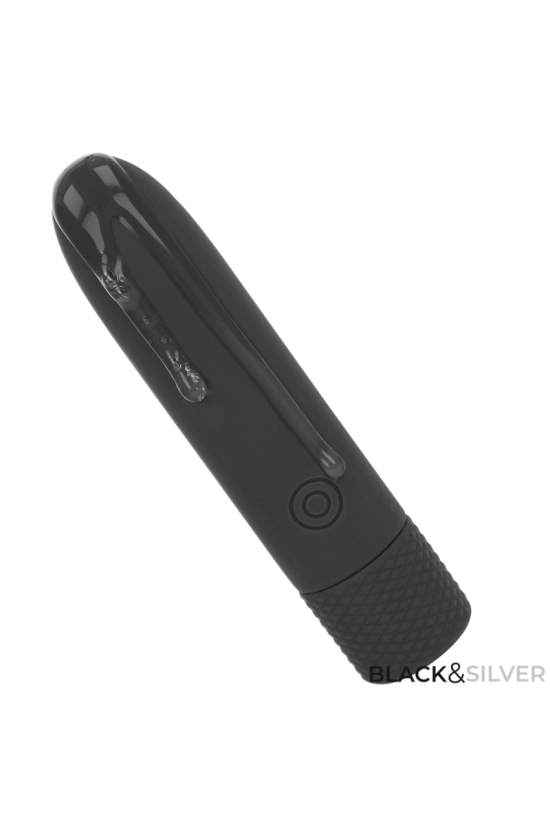 BLACK & SILVER - GERI USB RICARICABILE VIBRANTE BULLET 8 VIBRAZIONI NERO 10 X 2